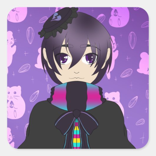 Hikaru Ohayashi Quadratischer Aufkleber (Vorderseite)