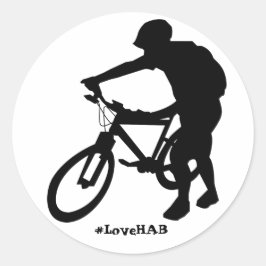Hike-a-bike-Aufkleber Runder Aufkleber