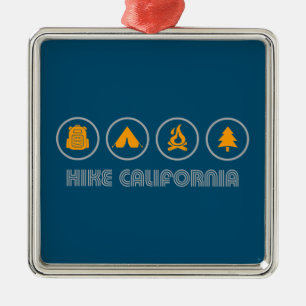 Hike California Ornament Aus Metall