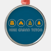 Hike Grand Teton National Park Ornament Aus Metall (Vorne)