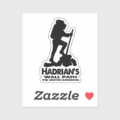 Hike Hadrians Wall Path - Großbritannien Sticker (Blatt)
