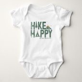Hike Happy Camper Hiker Hiking Family Personalized Baby Strampler (Vorderseite)