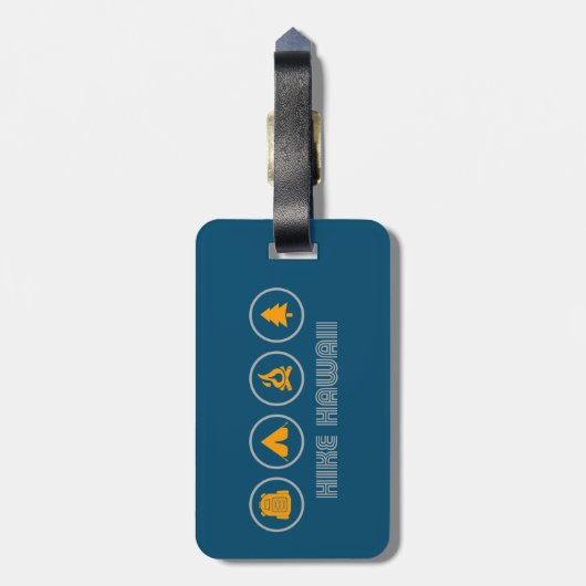 Hike Hawaii Gepäckanhänger (Rückseite vertikal)