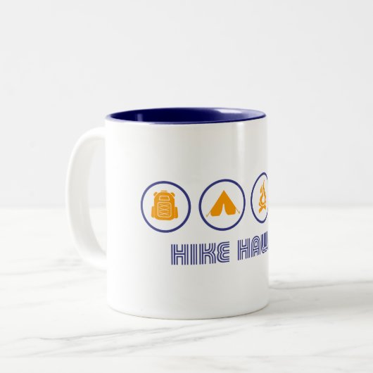 Hike Hawaii Zweifarbige Tasse (Vorderseite Links)