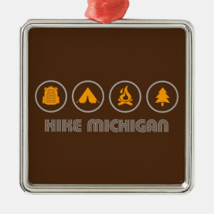 Hike Michigan Ornament Aus Metall