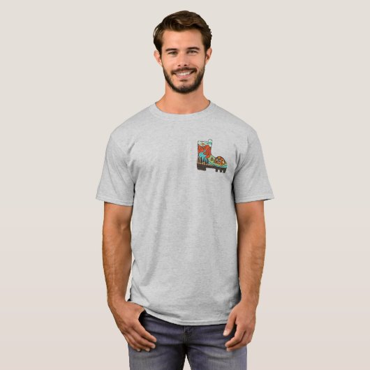 Hike More Worry Less Funny Camping T-Shirt (Vorne ganz)