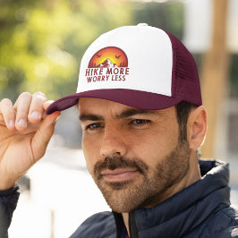 Hike More Worry Less, Hiking Truckerkappe