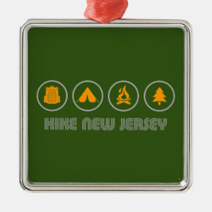 Hike New Jersey Ornament Aus Metall