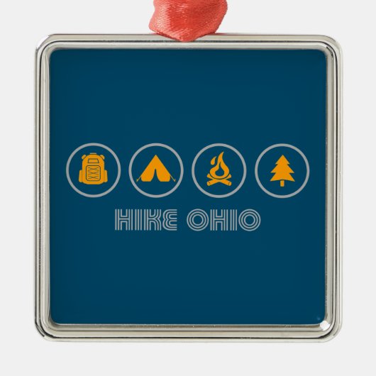 Hike Ohio Ornament Aus Metall (Vorne)