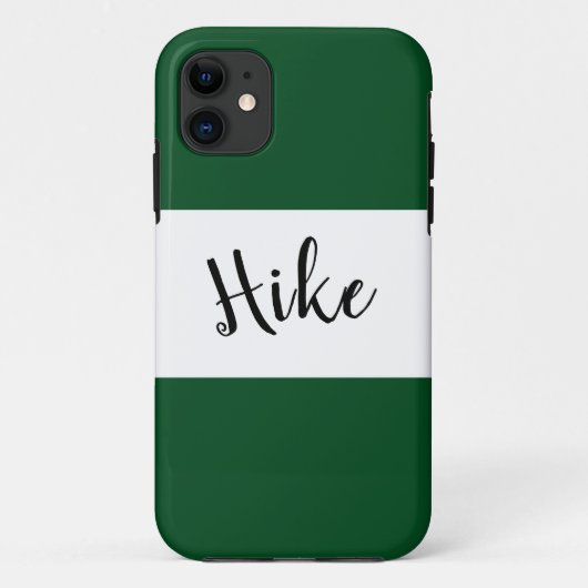 HIKE Text Bold Wide Camp Grüne Streifen Case-Mate iPhone Hülle (Rückseite)