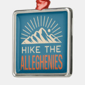 Hike The Allegheny Mountains Sunburst Ornament Aus Metall (Links)