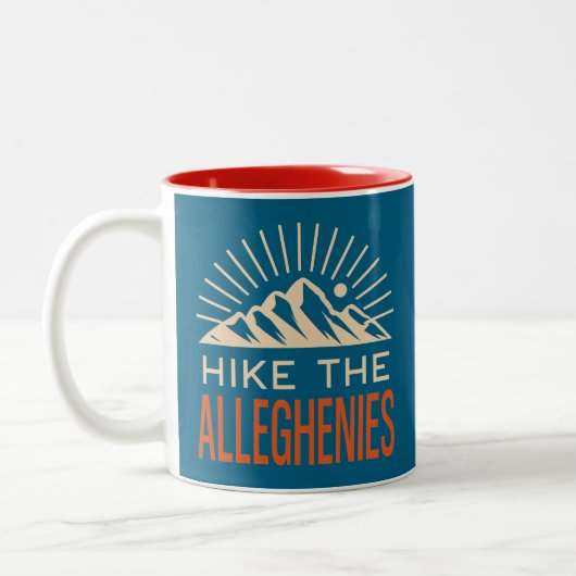 Hike The Allegheny Mountains Sunburst Zweifarbige Tasse (Links)
