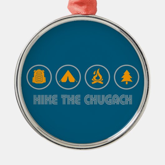 Hike The Chugach Mountains Alaska Ornament Aus Metall (Vorne)