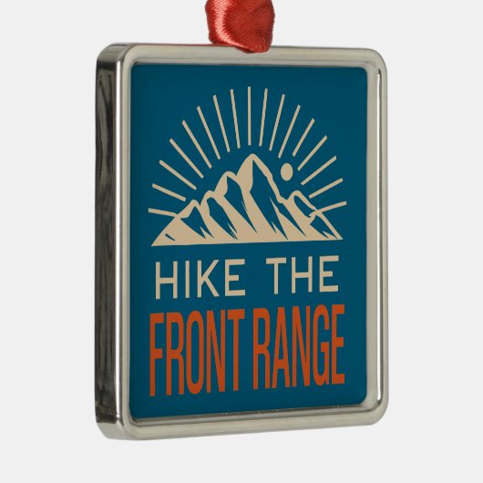 Hike The Front Range Sunburst Ornament Aus Metall (Rechts)