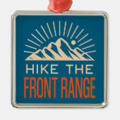 Hike The Front Range Sunburst Ornament Aus Metall (Vorne)
