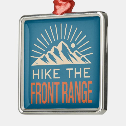 Hike The Front Range Sunburst Ornament Aus Metall (Links)