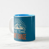 Hike The Front Range Sunburst Zweifarbige Tasse (Vorderseite Links)
