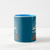 Hike The Laurentian Mountains Quebec Sunburst Zweifarbige Tasse (Mittel)