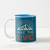 Hike The Olympic Mountains Washington Sunburst Zweifarbige Tasse (Links)