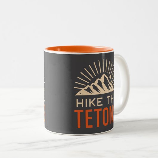 Hike The Tetons Sunburst Zweifarbige Tasse (VorderseiteRechts)