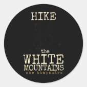 Hike The White Mountains , New Hampshire Tee  Runder Aufkleber (Vorderseite)