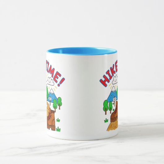 Hike Time Kids Drawing with Mountains Tasse (Zentrum)