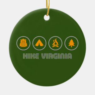 Hike Virginia Keramik Ornament