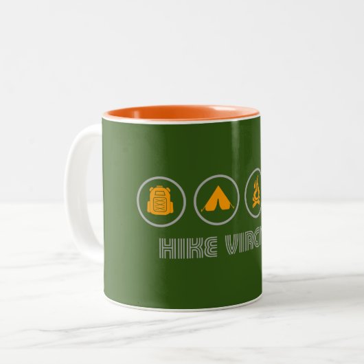 Hike Virginia Zweifarbige Tasse (Vorderseite Links)