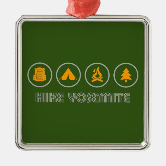 Hike Yosemite Ornament Aus Metall (Vorne)