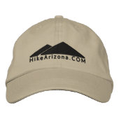 HikeArizona.COM - Schwarze bestickte Baseballkappe (Vorderseite)
