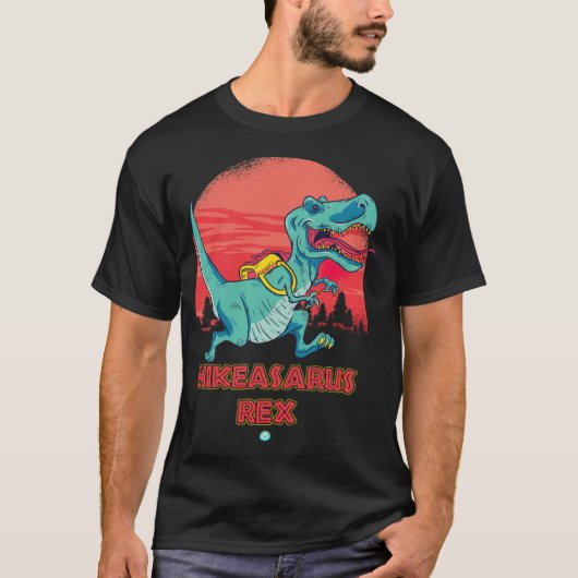 Hikeasaurus Re _ Tyrannosaurus Re Wandergift T-Shirt (Vorderseite)