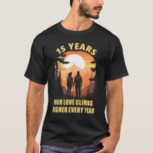 Hiker 15 Jahre Verheiratetes Wandergetriebepaar T-Shirt