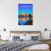 Hiker and Banner Peak - John Muir Trail - Logo Leinwanddruck (Insitu (Schlafzimmer))