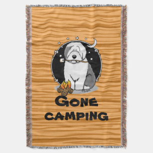 Hiker Camper Old English Sheepdog Hund Grau 1 Decke