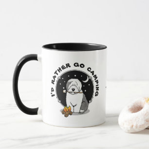 Hiker Camper Old English Sheepdog Hund Grau 1 Tasse