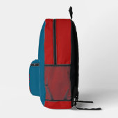 Hiker camping humor blue red bedruckter rucksack (Rechts)