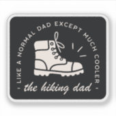 Hiker dad funny hiking father aufkleber (Vorderseite)