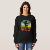 Hiker Explorer Wandern Vintager Retro-Sonnenunterg Sweatshirt (Vorne ganz)