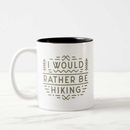Hiker funny hiking lover sarcastic quotes green zweifarbige tasse (Links)