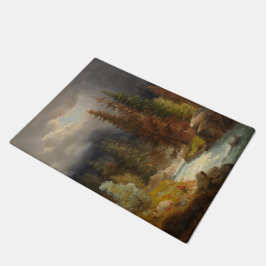 Hiker neben einem Torrential River (durch Achenbac Fußmatte