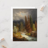 Hiker neben einem Torrential River Karte (Vorderseite/Rückseite Beispiel)