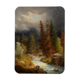 Hiker neben einem Torrential River Magnet