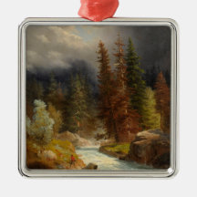 Hiker neben einem Torrential River