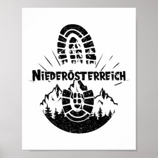 Hiker Niederösterreich Österreich Urlaub Poster