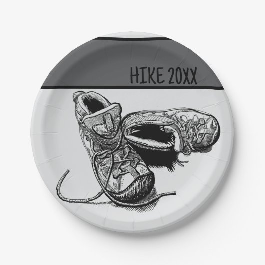 Hiker Personalisiert Camping Picnic Pappteller (Vorderseite)