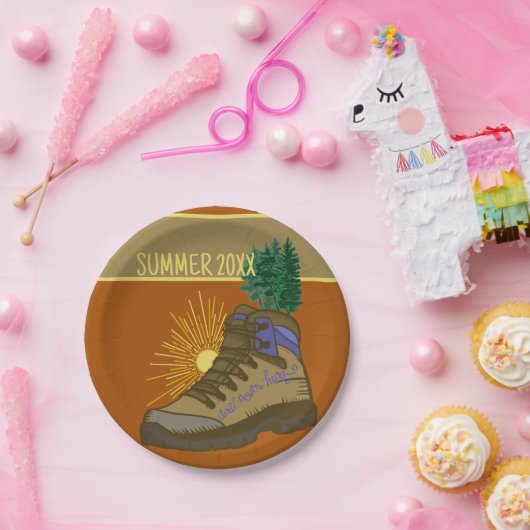 Hiker Personalisiert Camping Picnic Pappteller (Party)
