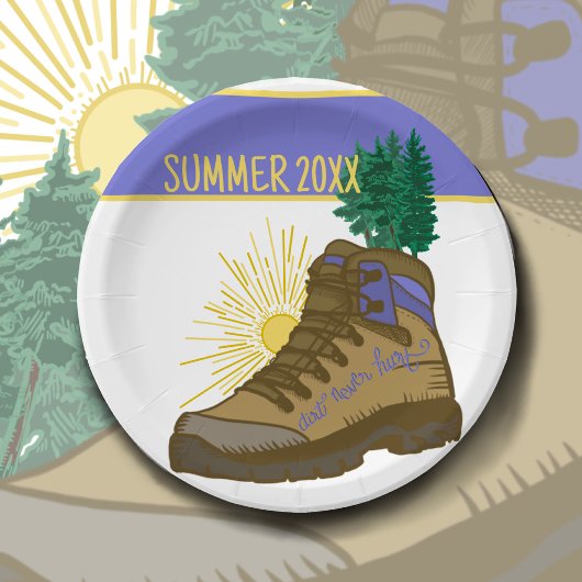 Hiker Personalisiert Camping Picnic Pappteller