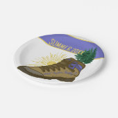 Hiker Personalisiert Camping Picnic Pappteller (Schrägansicht)