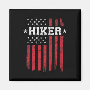 Hiker Proud American Flag Usa Patriot Patriotic Hi Magnet