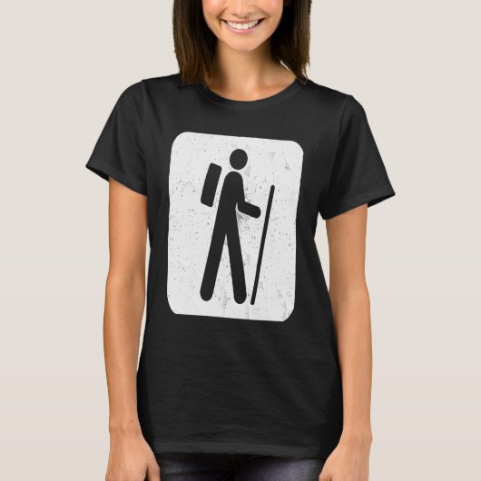 Hiker Sign  for Hikers and Campers Backpacking T-Shirt (Vorderseite)